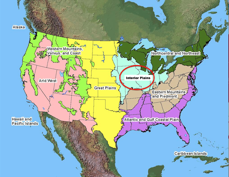 Physical Map Of North America Great Plains